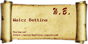 Walcz Bettina névjegykártya